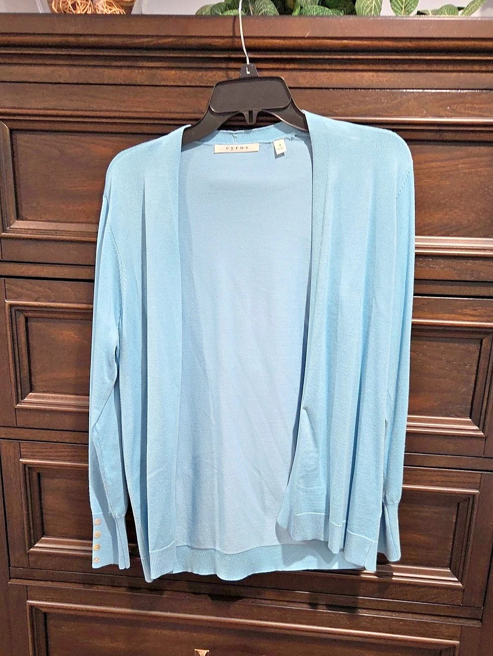 Open Front Cardigan in Blue Like New